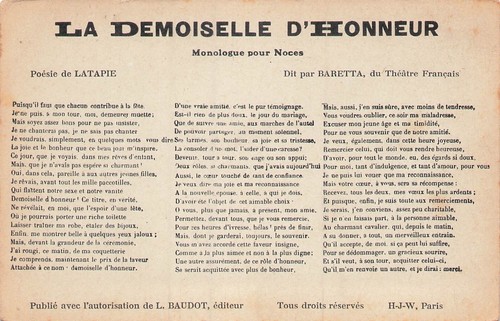 Monologue pour noces - monologue,