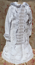 ANTIQUE CHILD'S CEREMONIAL COAT DRESS English Lace circa 1880/19th Century