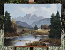 Paysage Avec Lac Et Cabane Des