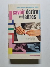Savoir écrire des lettres |