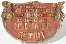 COMICES AGRICOLES - 1929 - DAIRY COW - 3rd PRICE - CAEN FAIR