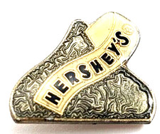 VTG Hershey’s Kiss Pin Gold Tone Candy Chocolate Advertising Collectible