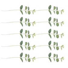  10pcs Eucalyptus Gâteau à gâteau Inserts Eucalyptus Leaf Gâteau Inserts Plugins