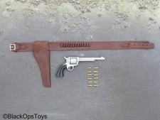1/6 Scale Toy Western Set - M1873 Colt Revolver w/Brown Slim Jim Holster