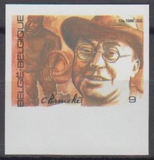 Belgium Sc1254 Painter, Sculptor Constant Permeke, Imperf