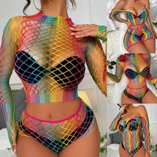 Maillot de bain femme lingerie robe résille transparente sexy salope Whuta Beac