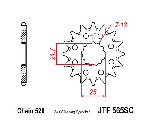 Front sprocket 520 16t - jt,