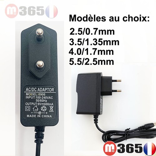 600ma ue plug chargeur - 9v,