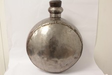 Ancienne Grande gourde métal Rajasthan Inde (67337)