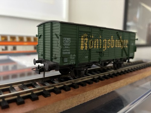 Wagon couvert vert - couvert, ho
