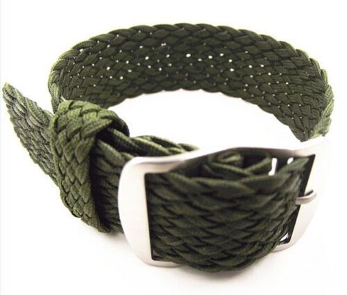 Bracelet montre perlon vert - perlon,