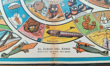 c. 1930 - RARE PLATEAU ANCIEN EN ESPAGNOL "JEU DE L'AERO" - France Jeu de l'oie