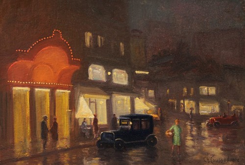 Tableau paysage paris nuit - paysage,
