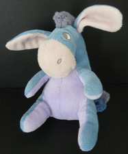 5. DOUDOU PELUCHE DISNEY NICOTOY BOURRIQUET bleu mauve rose TBE