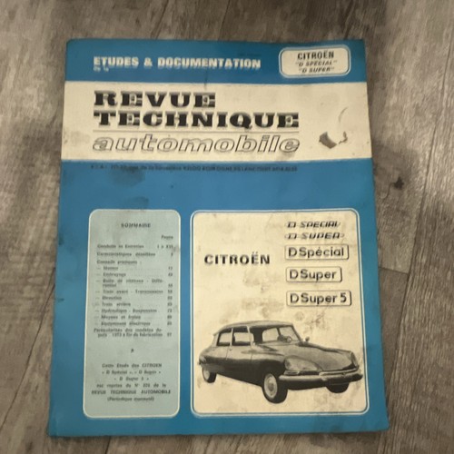 Revue technique automobile - automobile, ds