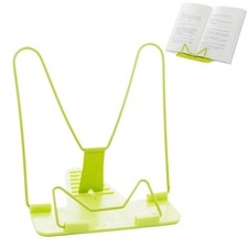 Support de livre avec arceau en métal, angle réglable multifonction, serre-li...