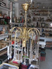 ++"539.20" VINTAGE MURANO PLASTIC WATER DROP TASSEL CHANDELIER
