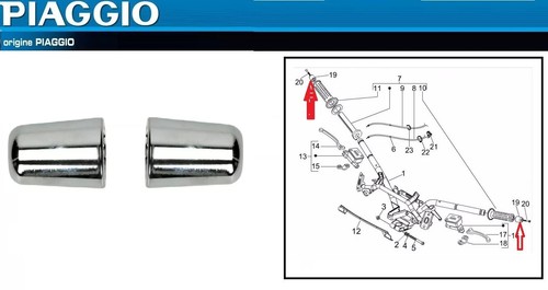 Embout guidon origine - embout, de