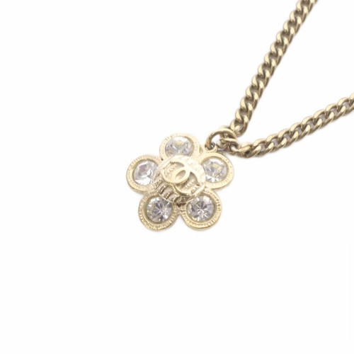 Collier chanel doré fleur - collier,