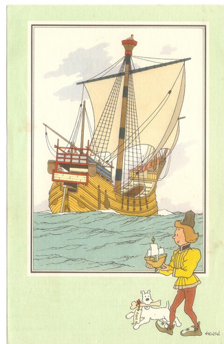 Herge grande carte - carte, bd