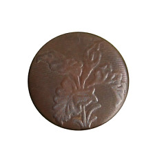Antique Button - Corozo Molded - Arum - 27mm - Plant Life Arum Vegetable Ivory Button