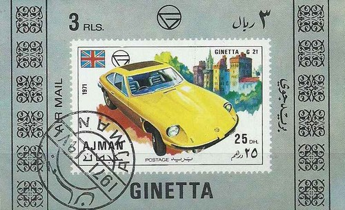 Timbre voitures ginetta - timbre,