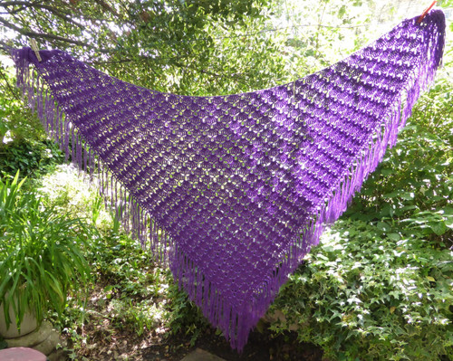 Beau châle violet femme fait - beau,