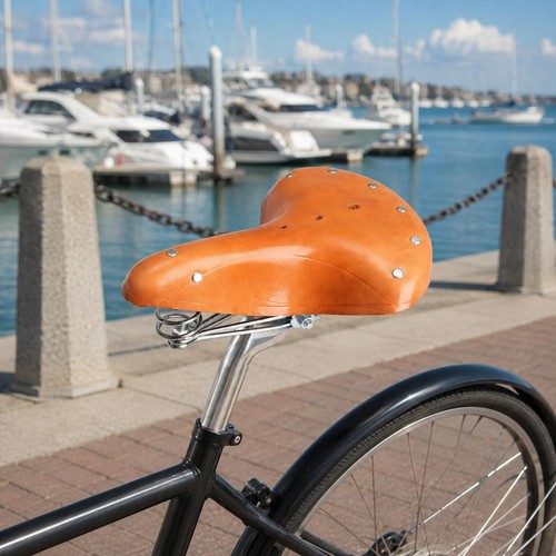Selle vélo robuste - en, cuir