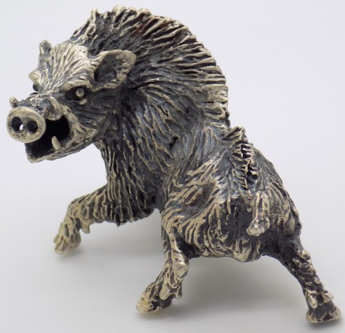 Figurine sanglier argent 800 - sanglier,