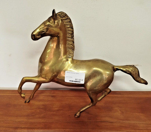 Statue cheval laiton - de,