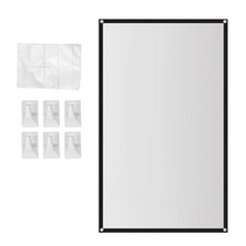 2X(ÉCran de Projecteur pour CinéMa Maison HD Anti-Froissement Pliable Blanc1737