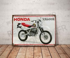 Plaque métal vintage Honda XR600R Enseigne Garage Décoration moto Déco xr 600 r