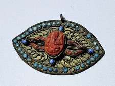 Ancien Bijoux Fibule Pendentif