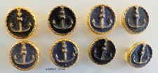 Lot de 8  BOUTONS  Ancre de