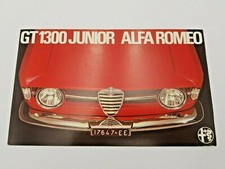Dépliant publicitaire Automobile Alpha Roméo GT 1300 Junior Années 1970