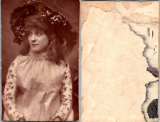CDV woman posing, actress, actress or fashion model, circa 1895 vintage CDV
