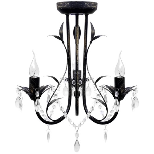 Lustre métal noir - noir, style