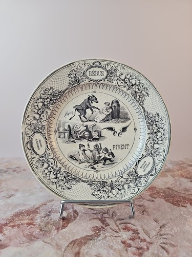 Assiette parlante rébus jules - assiette,