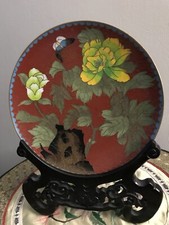 CLOISONNE ASSIETTE PLAT BRONZE