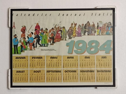 Calendrier tintin 1984 - tintin,