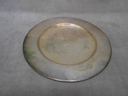 Plat rond vintage métal - plat,