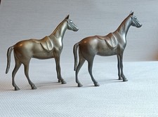 2 statues chevaux laiton