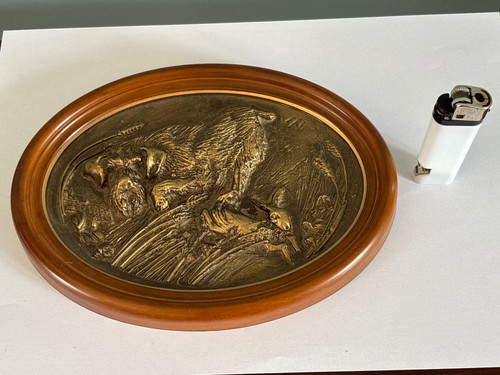 Plaque bronze chien - en,