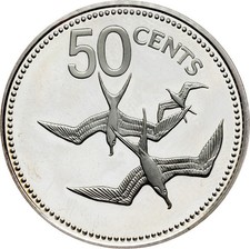 Silver Coin Belize, 50 Cents 1979, Wawa (Pennsylvania)