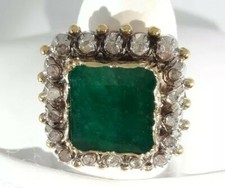 Bague Émeraude Diamant Napoléon III