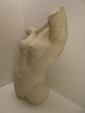 VINTAGE CLASSIC NUDE LADY TORSO BUST STATUE FIGURINE