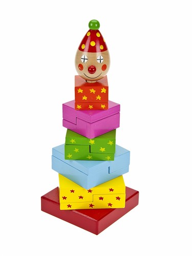 Puzzle éducatif bois clown - puzzle,