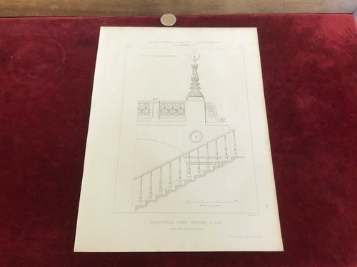 Gravure ancienne architecte - gravure,