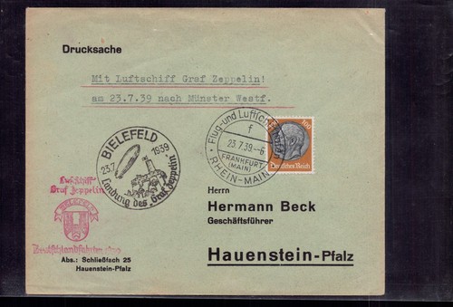Zeppelin reçu voyage - , en
