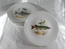 (01) SERVICE OF 6 SOLOGNE PORCELAIN FISH PLATES